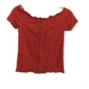 Derek Heart Orange Top Size Medium